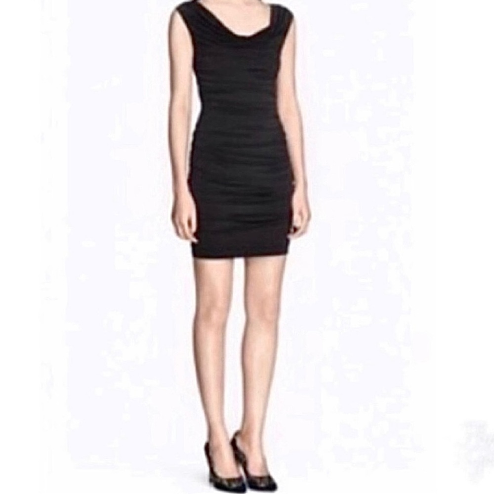 H&M | Black Ruched Dress | Size 8
